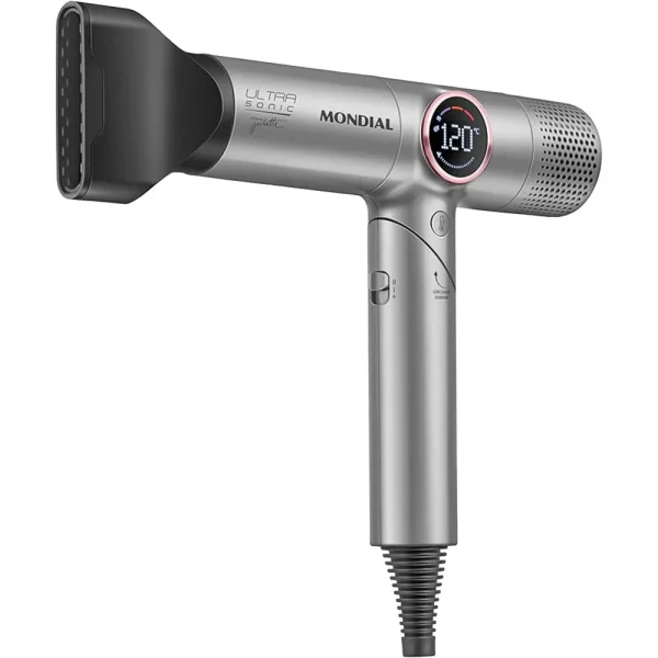 Secador de Cabelo Mondial SCP-JU-04-US Ultra Sonic Edição Limitada - 1600W - 110V - Cinza